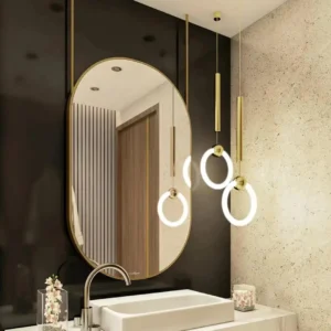 GC-07 Oval Hanging Aluminium Frame Mirror